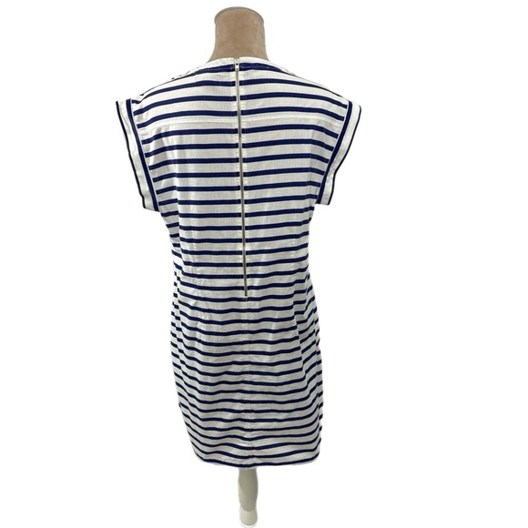 J.CREW Coastal Chic Mini Dress Split Neck Short Sleeve Women’s Sz Medium Summer - Picture 4 of 10